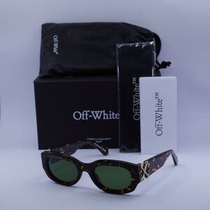 Off-White OERI14E PALMER 6055 Oval Sunglasses – Havana/Green